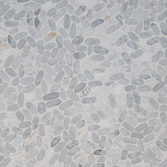 MS International Rio Lago 12" x 12" Pebble Sliced Carrara White