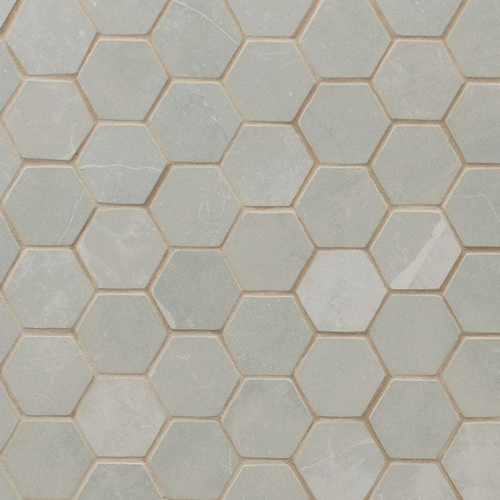 MS International Sande 2" x 2" Hexagon Matte Grey