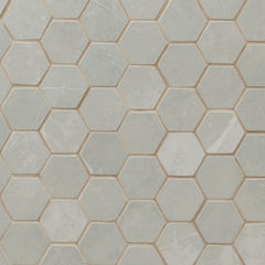 MS International Sande 2" x 2" Hexagon Matte Grey