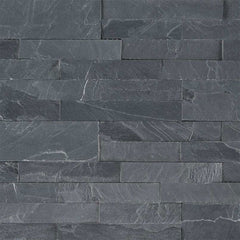 MS International Decorative Mosaic 6" x 22" Veneer Peel and Stick Midnight Ash