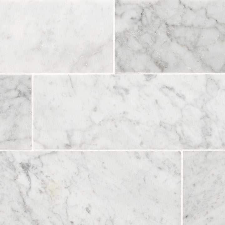 MS International Natural Stone Marble 4" x 12" Honed Carrara White