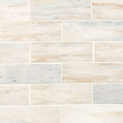 MS International Decorative Mosaic 12" x 12" Subway 2" x 6" Angora