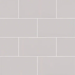 MS International Domino 12" x 12" Subway 3" x 6" Gray