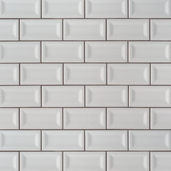 MS International Domino 12" x 12" Inverted Beveled 3" x 6" Gray