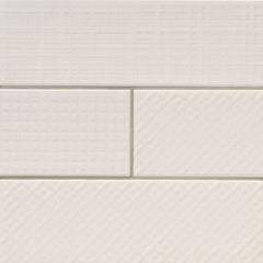 MS International Urbano 12" x 12" 3D MIX 4" x 12" Glossy Crema