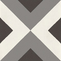 Marazzi D Segni 8" X 8" Deco Double Diamond Smoke Blend