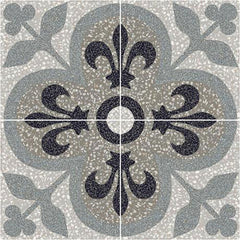 Marazzi D Segni Terrazzo 8" X 8" Deco Fleur-De-Lis