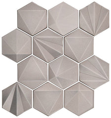 Marazzi Geometal 3" X 3" Hexagon Nickel