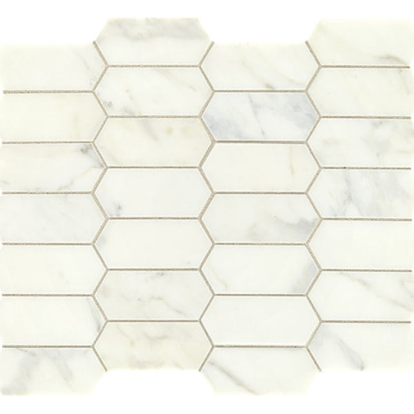 Daltile Marble 2" X 4" Elongated Hexagon First Snow Eleg