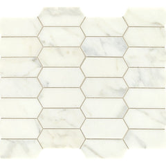 Daltile Marble 2" X 4" Elongated Hexagon First Snow Eleg