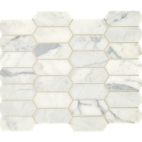 Daltile Marble 2" X 4" Elongated Hexagon Statuario