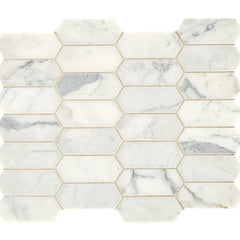 Daltile Marble 2" X 4" Elongated Hexagon Statuario