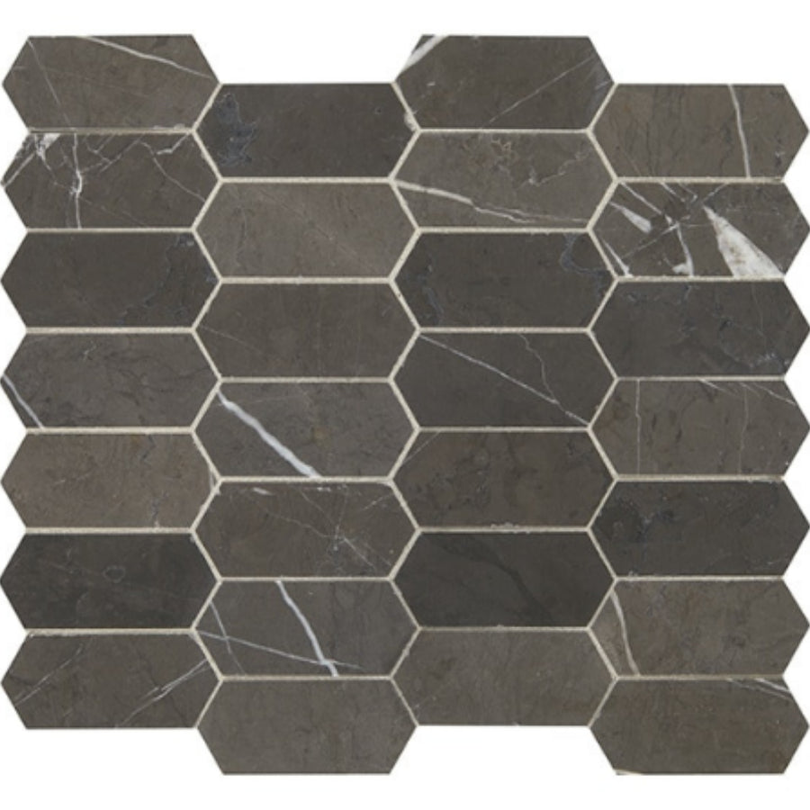 Daltile Marble 2" X 4" Elongated Hexagon Antico Scuro