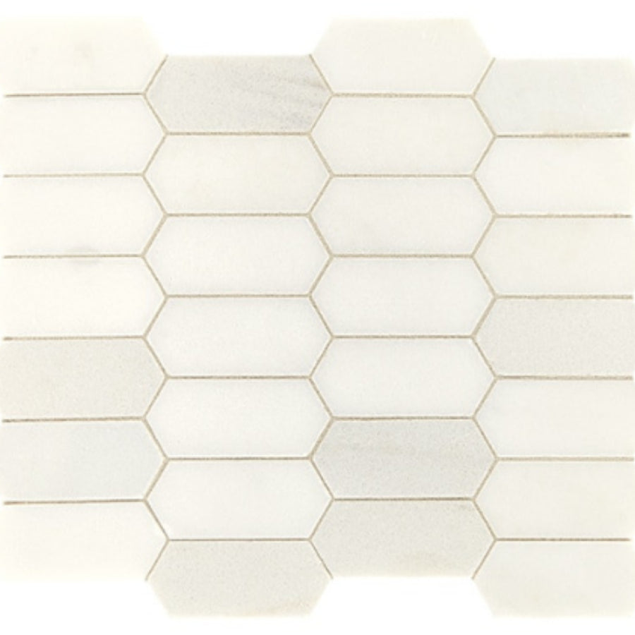 Daltile Marble 2" X 4" Elongated Hexagon Empyrean Ice