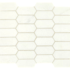 Daltile Marble 2" X 4" Elongated Hexagon Thassos Snow White