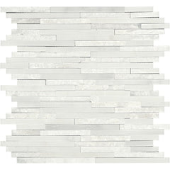 Daltile Marble 12" X 12" Random Linear First Snow Eleg