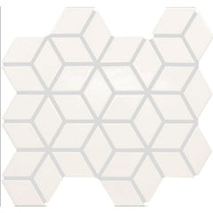 Daltile Color Wheel Retro 2" X 3" 3D Cube Matte Matte Arctic White