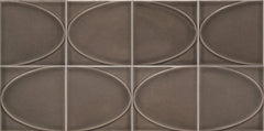 Emser Mizu 8"x16" Ellipse Mosaic 3.86"X3.86" Polished Taupe