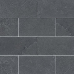 MS International Slate And Quartzite 12" x 24" Gauged Montauk Black