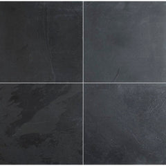 MS International Slate And Quartzite 12" x 12" Honed Montauk Black
