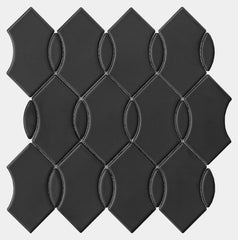 Emser Mythos 12"x12" Wave Mosaic 3"X5.6" Black
