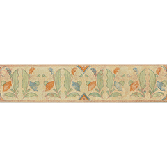 Bedrosians Cotto Nature 3" x 14" Deco Tira Versilia Hand Painted Liner