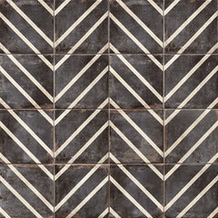 Bedrosians Vivace 9" x 9" Decorative Tile Peak Caviar