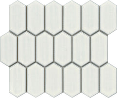Emser Omni 10"x12" Picket Mosaic 1.8"X3.8" Polished Ivory