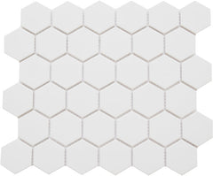 Emser Rezone 11"x13" Hexagon Mosaic 2"x2" Matte White
