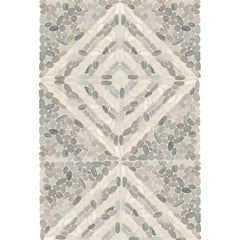 Daltile Pebble Oasis 12" X 12" Striped Pebble Coal
