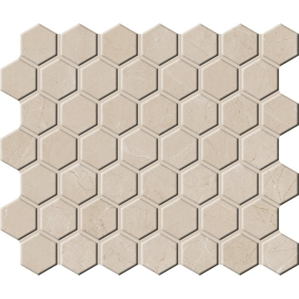 Daltile Perpetuo 12" X 14" Hexagon Mosaic Elegant Beige
