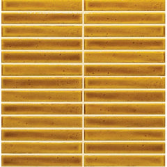 Marrazi Cotto Revival 12" x 12" Mosaic 1" x 6" Stacked Pollen Crackle