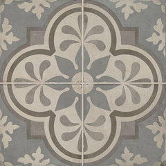 Daltile Quartetto 8" X 8" Deco Cool Grande Fiore