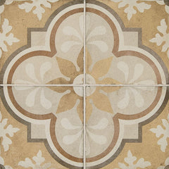 Daltile Quartetto 8" X 8" Deco Warm Grande Fiore
