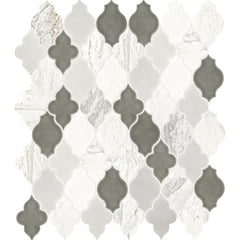 Daltile  Raine 11" X 11" Arabesque Stratus White Bld