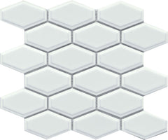 Emser Reward 10"x11" Hexagon Mosaic 2"x4" Polished White