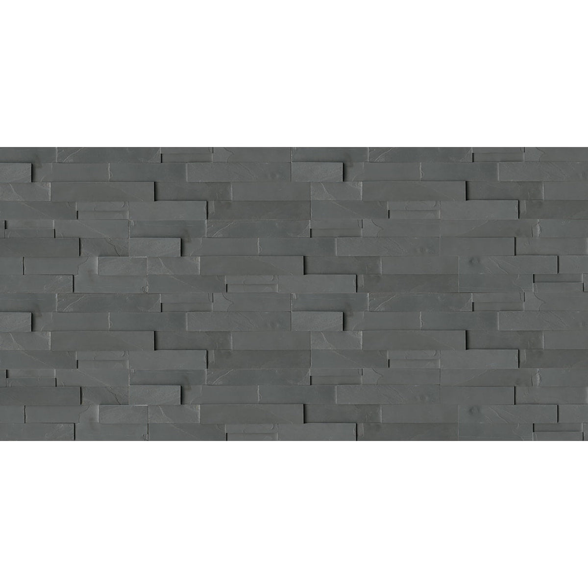 Bedrosians Stone Ledgers 6" X 24" Ledger Natural Cleft Andhra Black