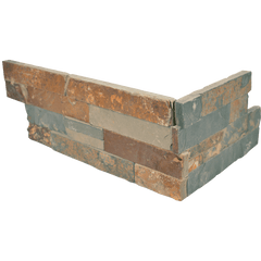 Bedrosians Stone Ledgers 6" X 24" Ledger Corner Natural Cleft Butterscotch
