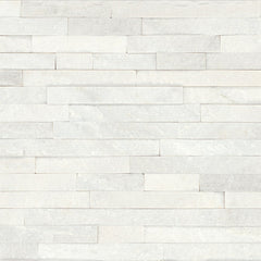 Bedrosians Stone Ledgers 6" X 24" Ledger Split Face Glacier White