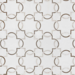 MS International Natural Stone Marble 12" x 12" Polished Bianco Quatrefoil