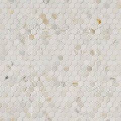 MS International Natural Stone Marble 12" x 12" Hexagon 1" Mosaic Calacatta Gold