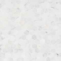 MS International Natural Stone Marble 12" x 12" Hexagon 2" Mosaic Calacatta Cressa
