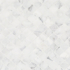 MS International Natural Stone Marble 12" x 12" Arabesque Mosaic Calacatta Cressa
