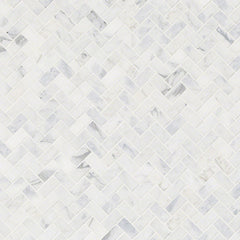 MS International Natural Stone Marble 12" x 12" Herringbone Mosaic Calacatta Cressa