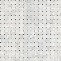 MS International Natural Stone Marble 12" x 12" Basketweave Mosaic Carrara White 7.8Mm