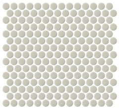 Emser Savvy 11"x12" Penny Round Mosaic 1"x1" Polished Oat