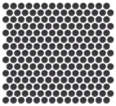 Emser Savvy 11"x12" Penny Round Mosaic 1"x1" Polished Pewter