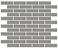 Emser Savvy 11"x12" Off-set Mosaic 1"x3" Polished Silver