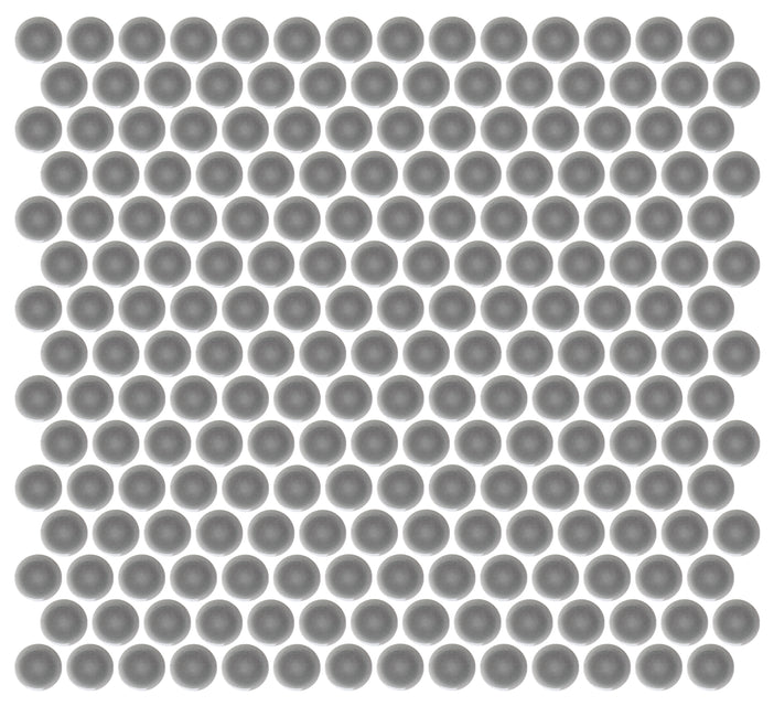 Emser Savvy 11"x12" Penny Round Mosaic 1"x1" Polished Silver
