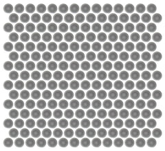 Emser Savvy 11"x12" Penny Round Mosaic 1"x1" Polished Silver